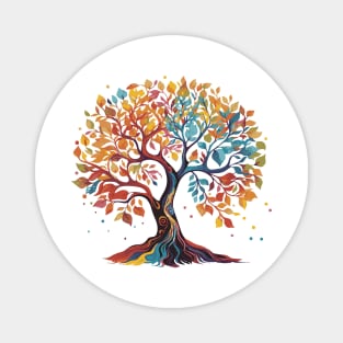 Tree of life colorful design Magnet